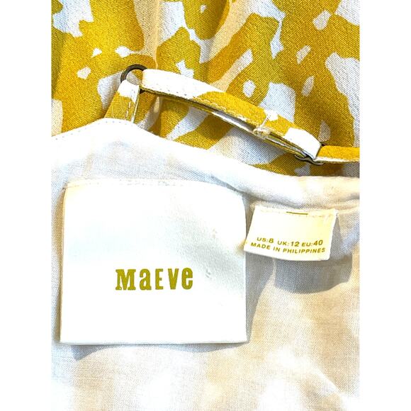 Anthropologie Maeve Brittany Asymmetrical Jumpsuit in Sunshine Yellow Size 8 - Picture 6 of 8